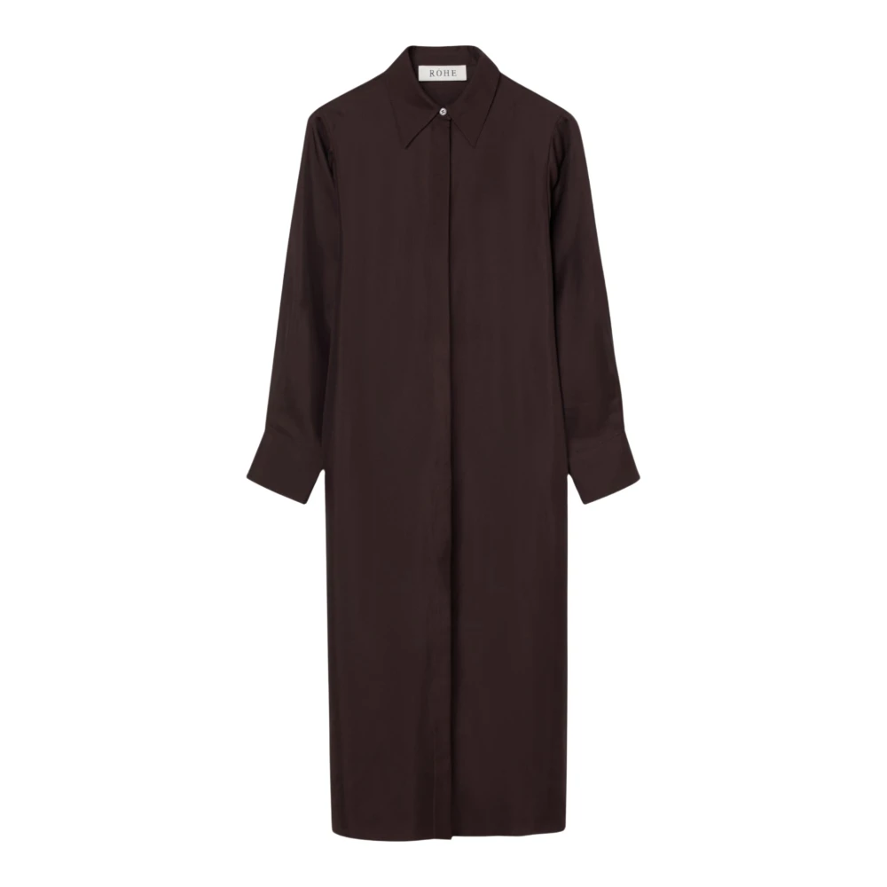 Róhe Women's Red Silk Shirt Dress