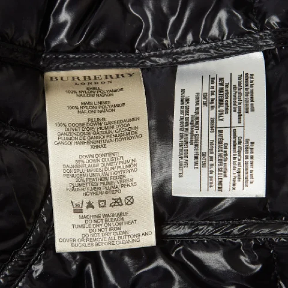 Burberry Vintage Pre-owned Nylon outerwear Black Dames