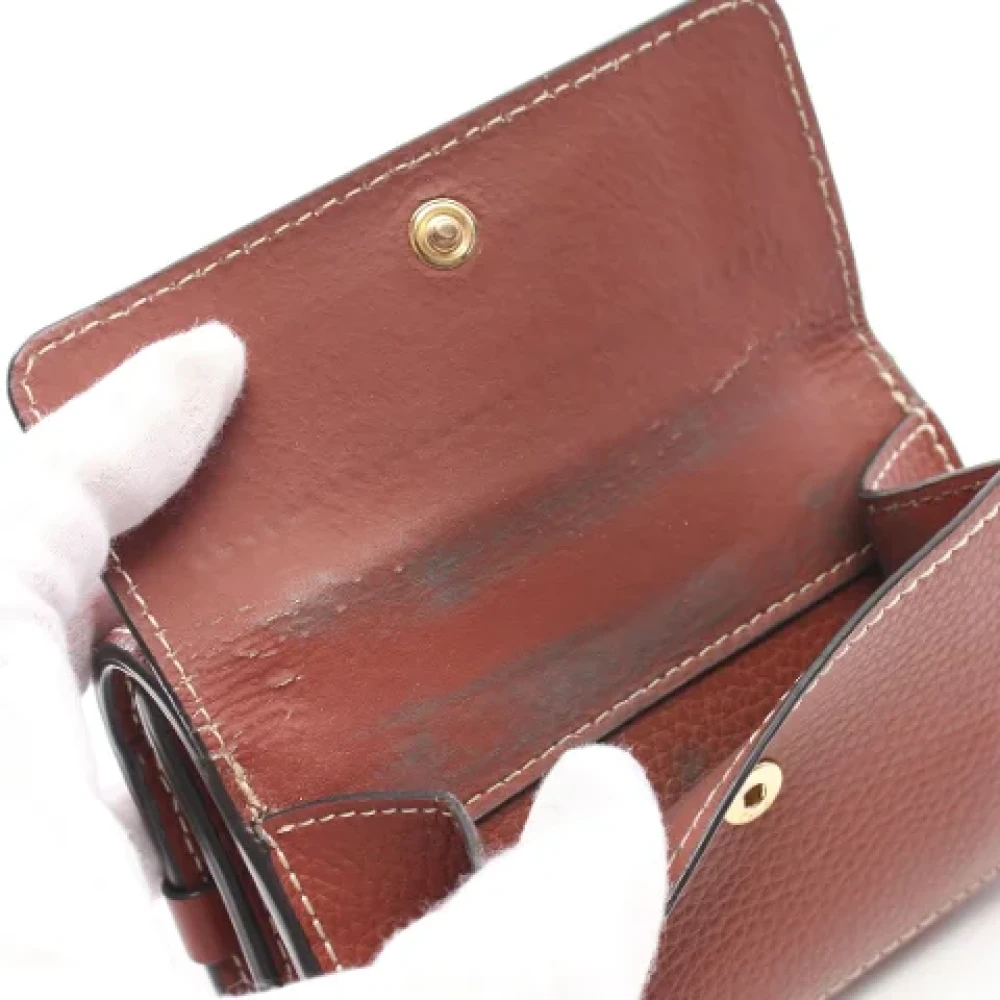 Chloé Pre-owned Leather wallets Brown Dames