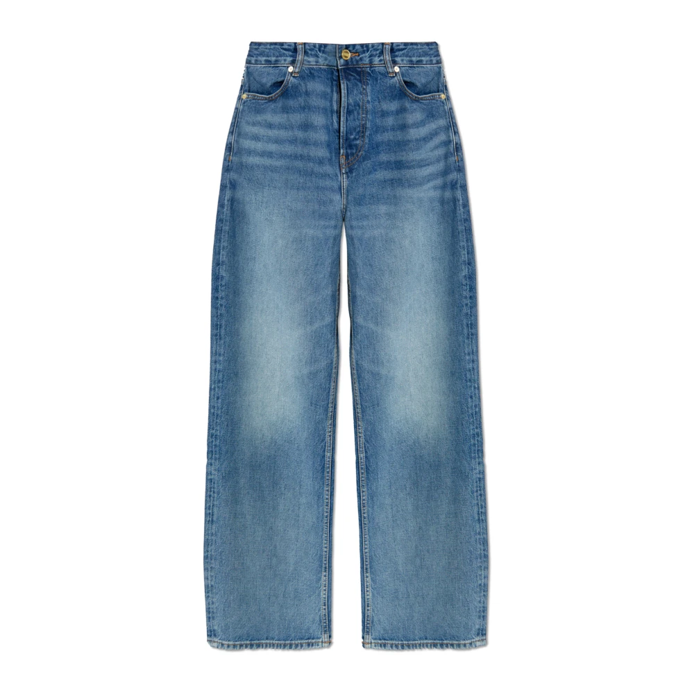 Ganni Straight-leg jeans Blue Dames