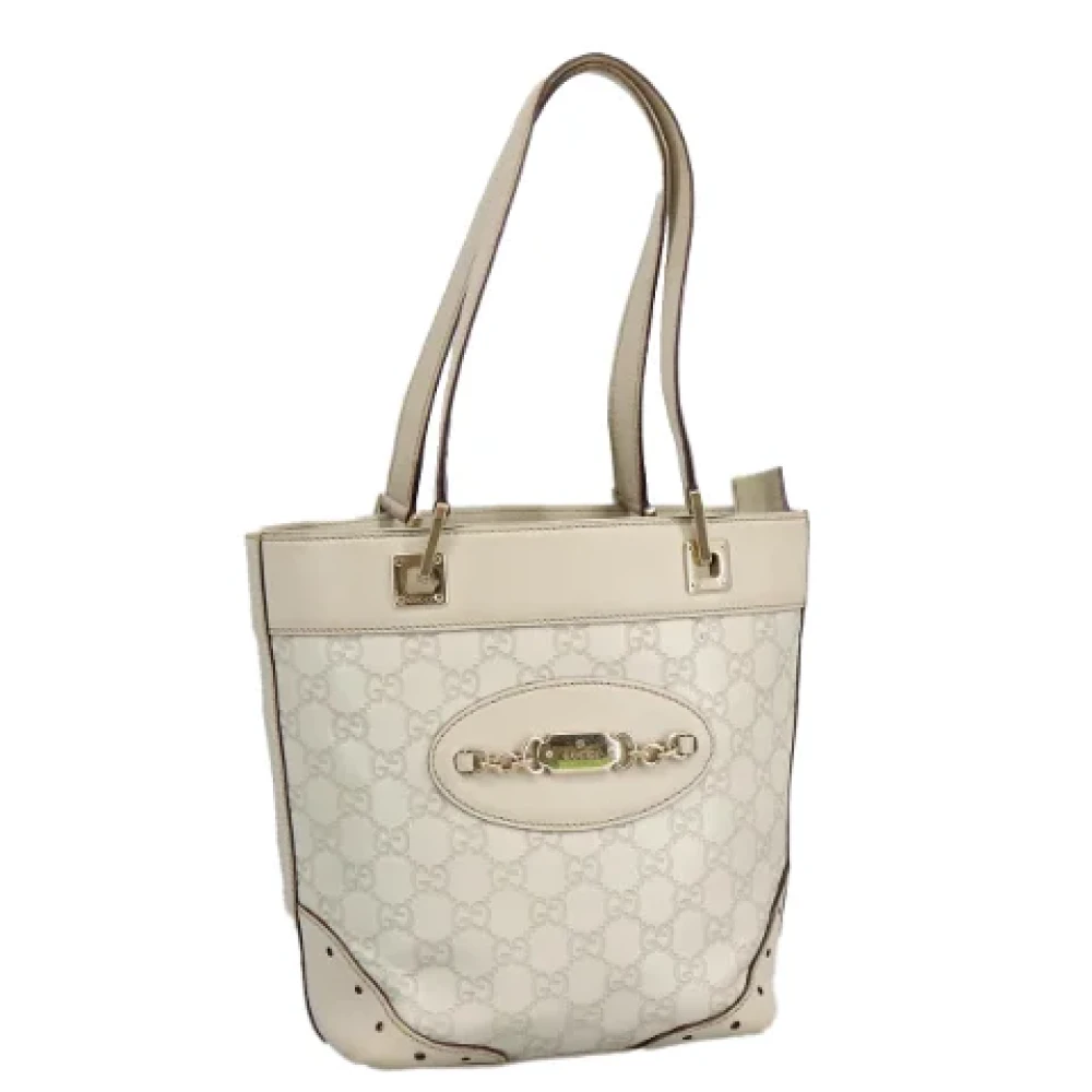 Gucci Vintage Pre-owned Leather gucci-bags White Dames