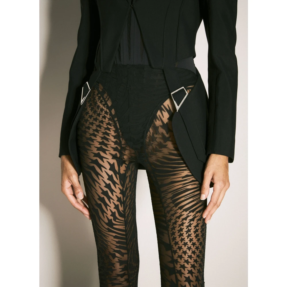 Mugler Getailleerde gespblazer met uitsparingen Black Dames