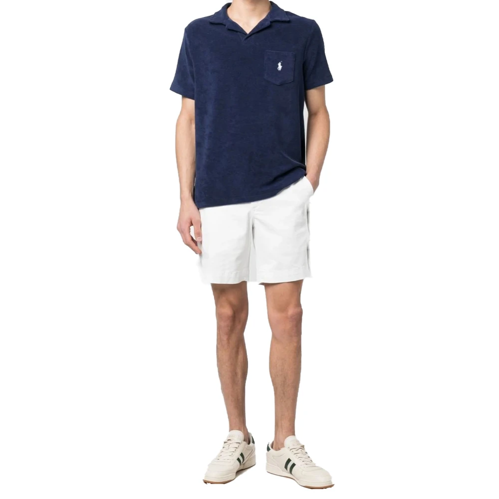Ralph Lauren Logo Patch Chino Shorts White Heren
