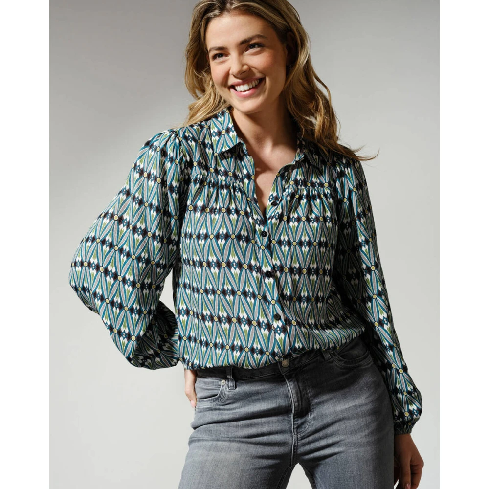 Tramontana Winter Criss Cross Blouse Green Dames