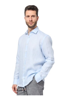 chemise-en-lin-bleu-clair