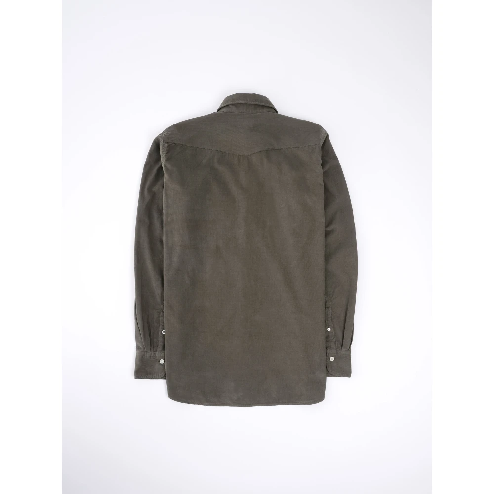 Hartford Corduroy Overhemd Klassieke Stijl Green Heren