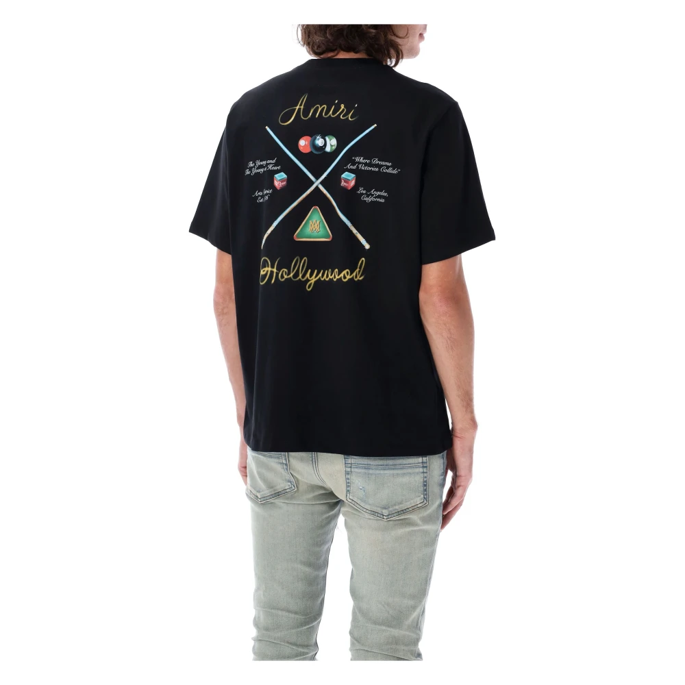 Amiri Pool Cue Tee Shirt Black Heren
