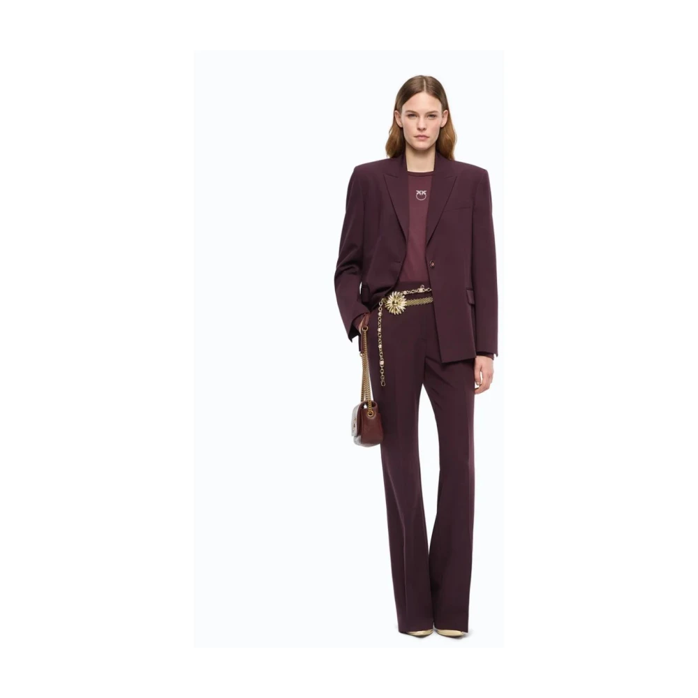 Pinko Femme Rouge - Pantalon Large Petalo - Pantalons - Taille: 38 Fr