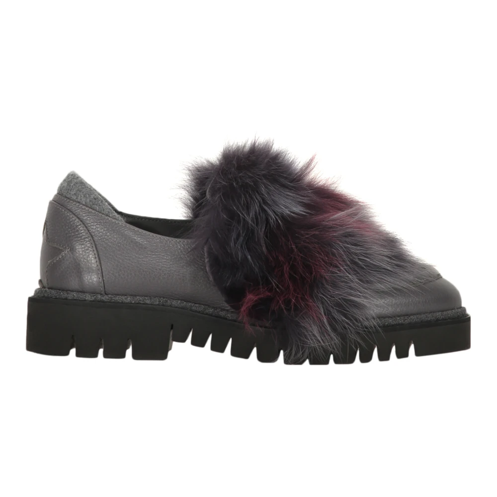 Lorena Antoniazzi, Skor, Dam, 36 EU, Läder, Päls Läder Loafers