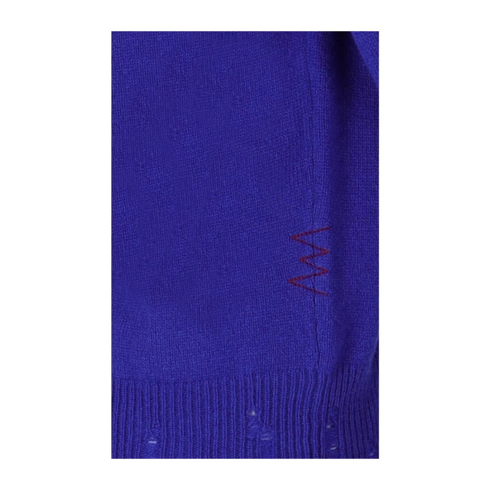 Amaránto Elektrisch Blauwe Crewneck Jumper met Raglanmouwen Blue Heren