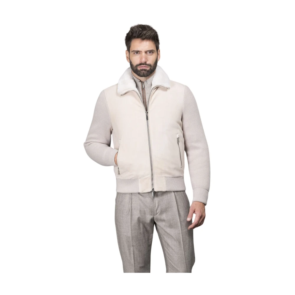 Moorer Men's Beige Down Jackets, 2XL, Campiglio Cab