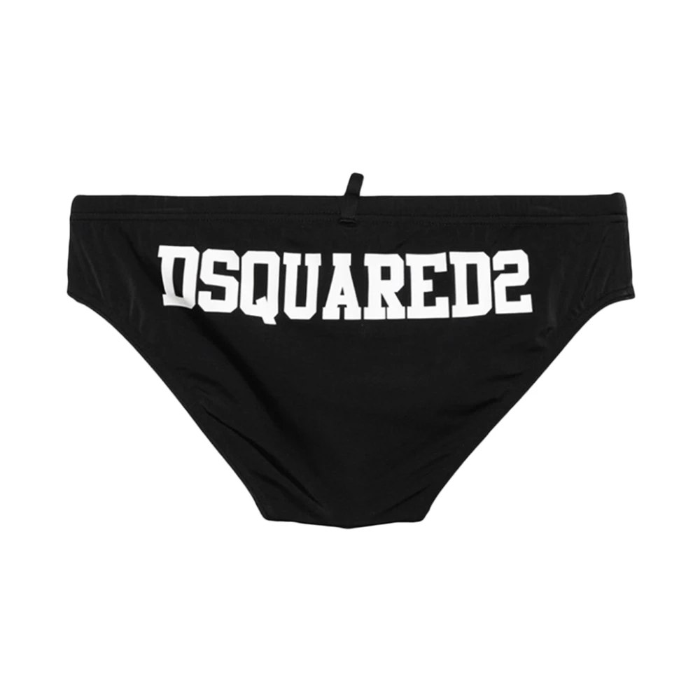 Dsquared2 Strakke Pasvorm Nylon Zwemkleding Black Heren