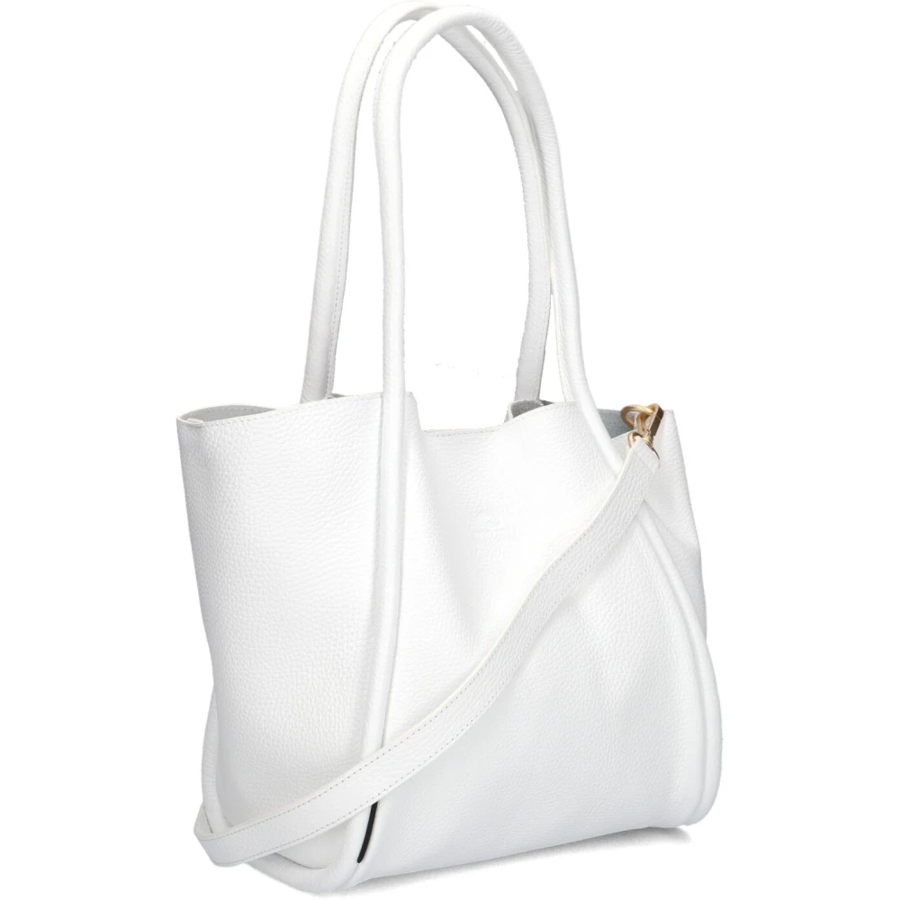 Fred de la Bretoniere Elegante Nalani Leren Schoudertas White Dames