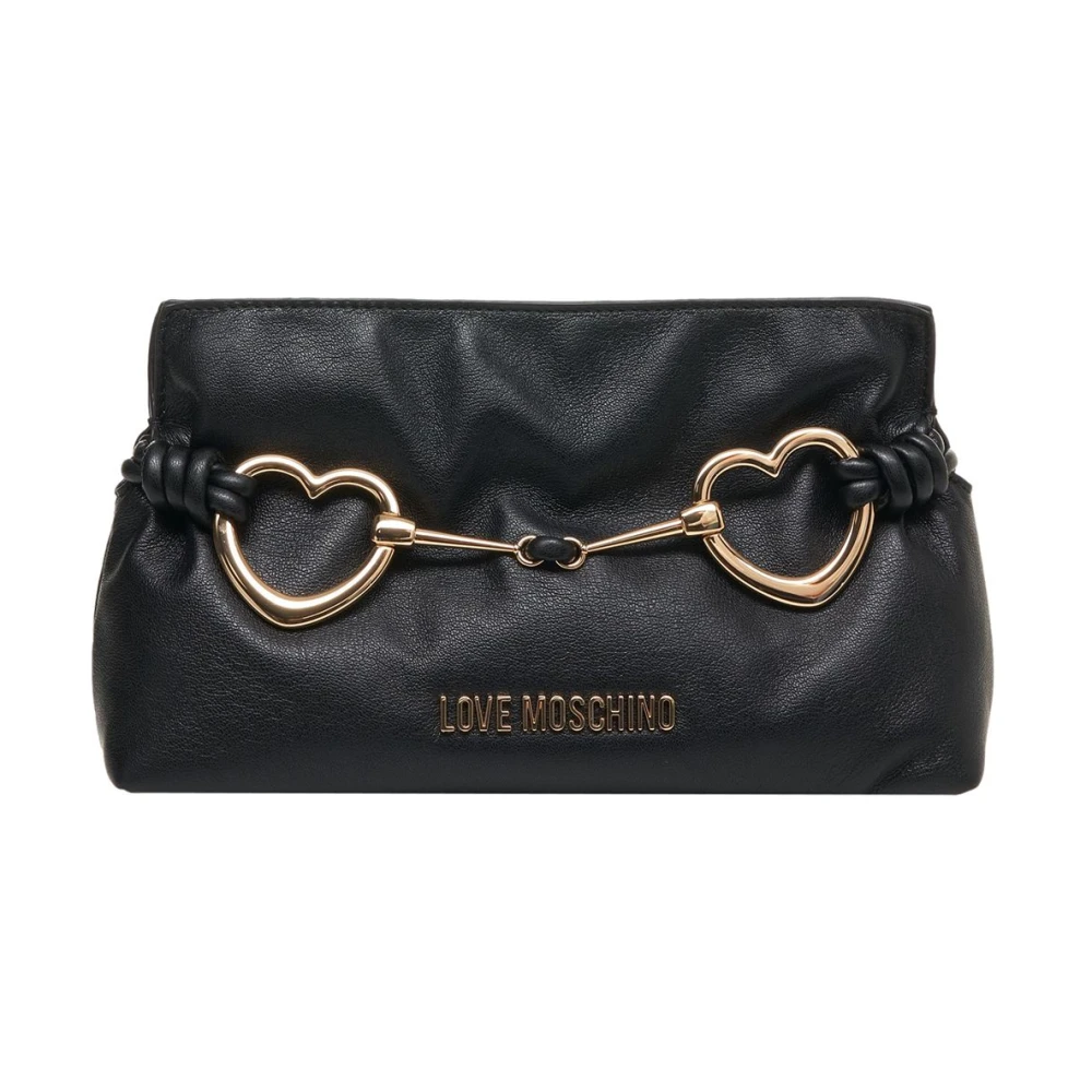 Love Moschino Stijlvolle Zwarte Clutch met Logodetail Black Dames