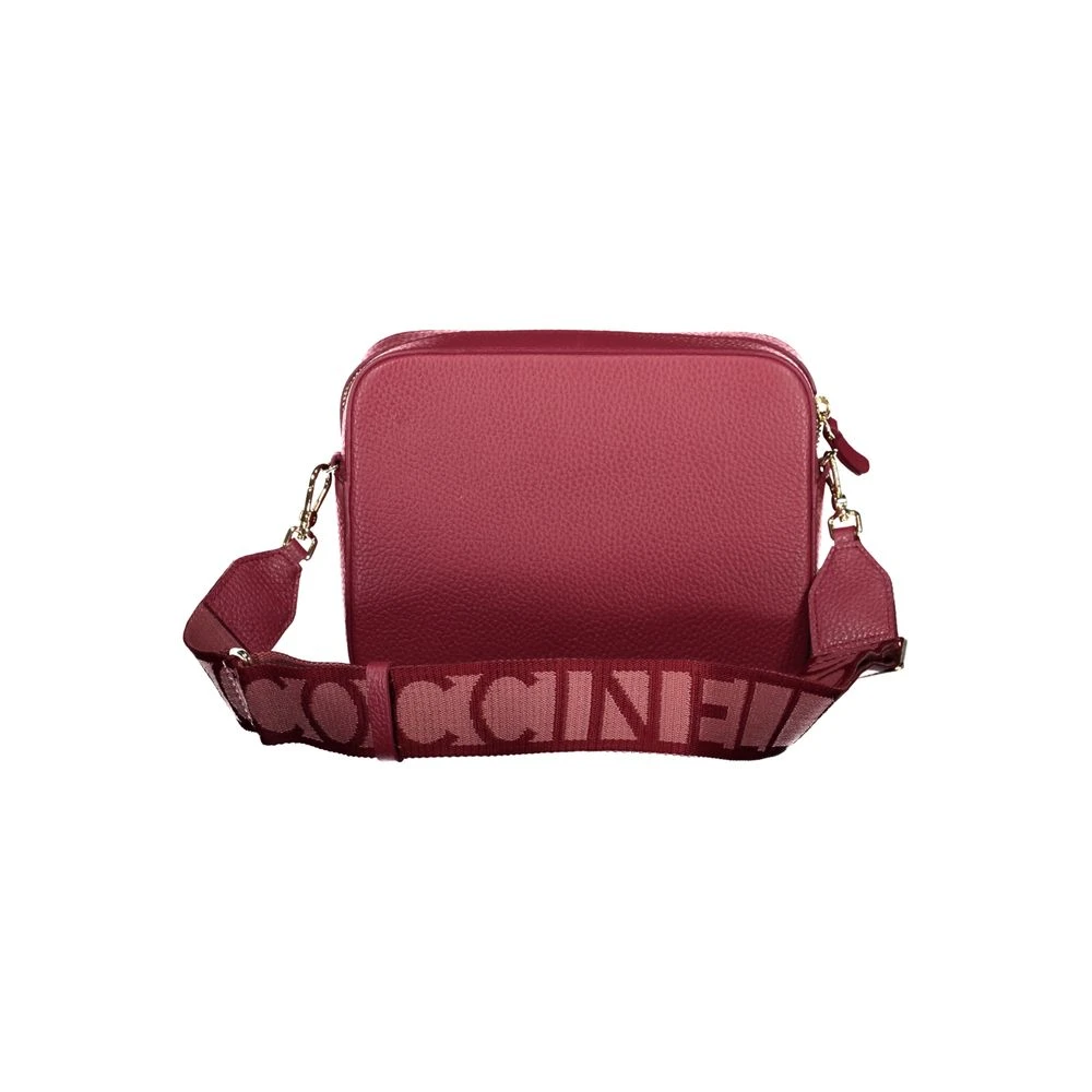 Coccinelle Rode Leren Schoudertas met Verstelbare Band Red Dames