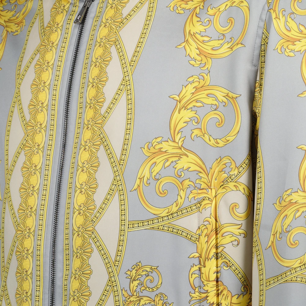 Versace Blauwe Goden Coupe Bomberjack Multicolor Heren