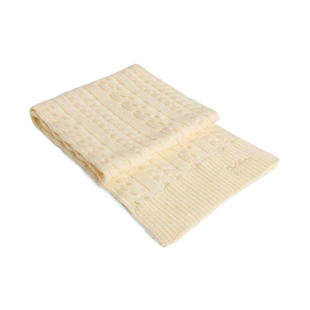 Golden Goose Women's White/Golden Silk Scarf