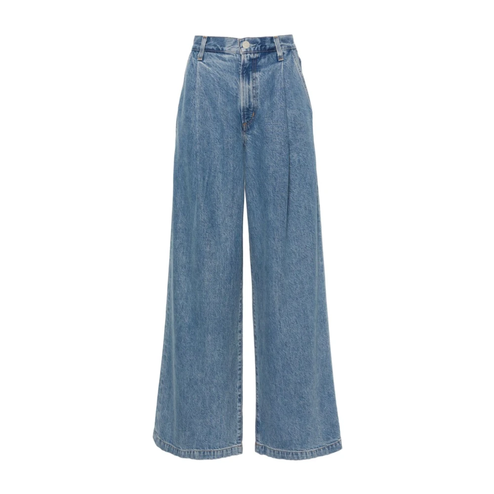 Agolde Vida Ben Byxor Jeans i Blå Blue, Dam