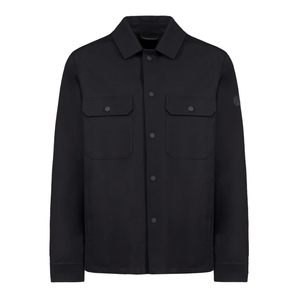 People of Shibuya Technische sweatshirt shirt met nylon voering Black Heren