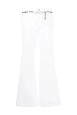 Vit Flare Chain Belt Denim Jeans