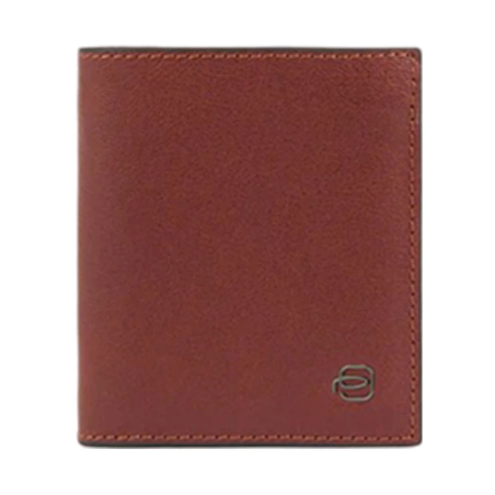 Piquadro Men's Brown Square Vertical Wallet - Wallets & Cardholders - One Size - Accessories