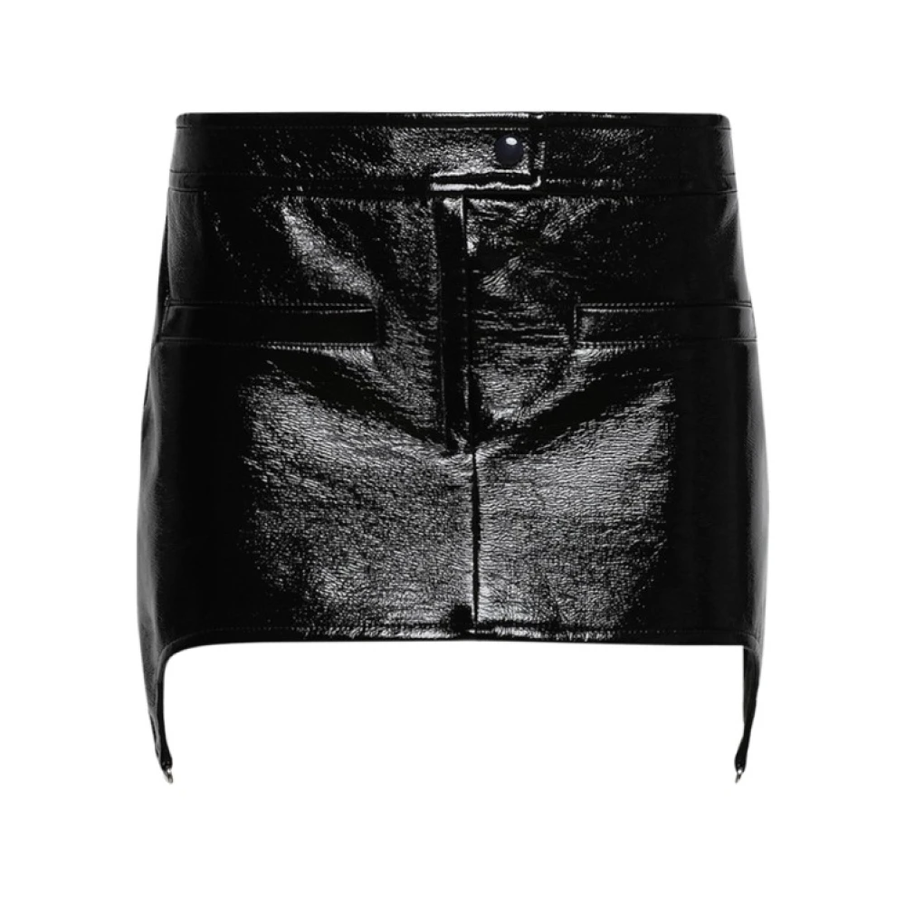 Courrèges Leather Skirts Black Dames