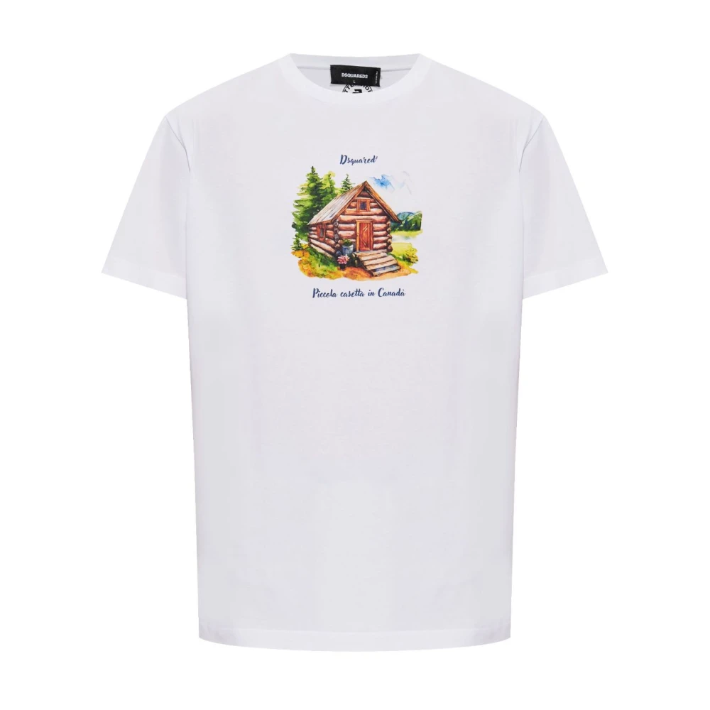 Dsquared2 Men's White T-Shirts, Xl, Shirt For