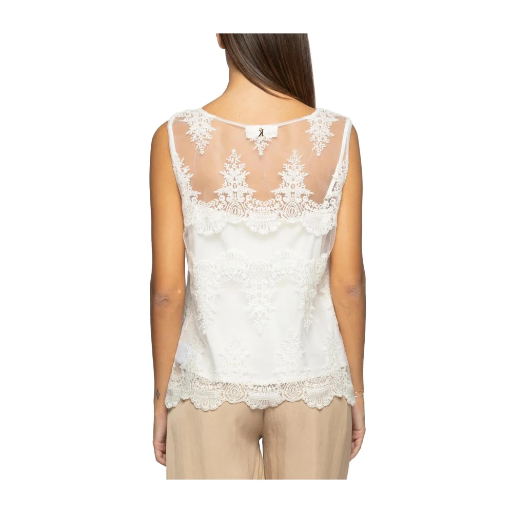 Kocca Elegante Kant Blouse White Dames