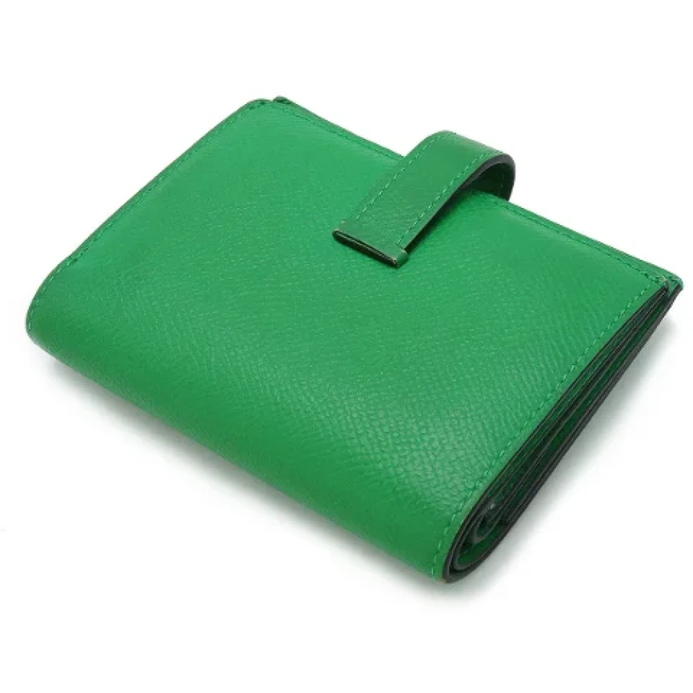 Hermès Vintage Pre-owned Leather wallets Green Dames