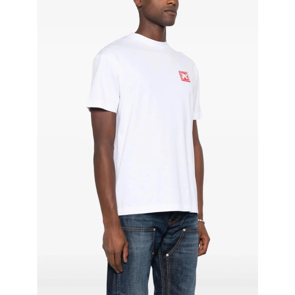 Palm Angels Klassiek Ski Club T-Shirt White Heren