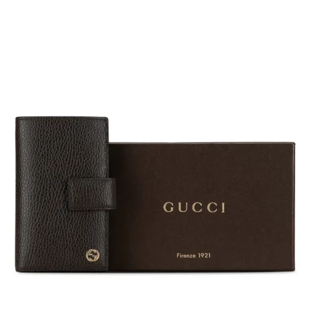 Gucci Vintage Pre-owned Leather wallets Brown Dames