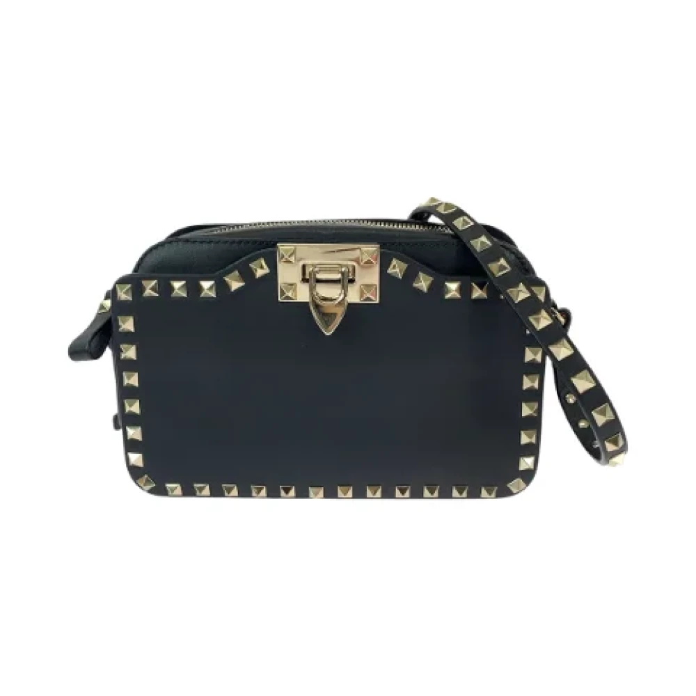 Valentino Vintage Pre-owned Leather shoulder-bags Black Dames