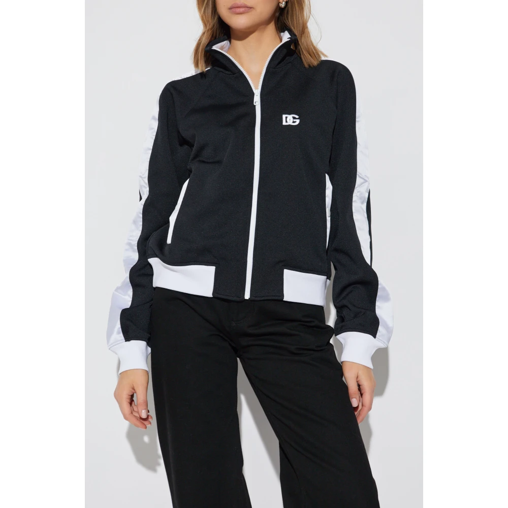 Dolce & Gabbana Sweatshirt met opstaande kraag Black Dames