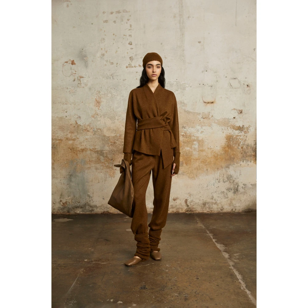 Cortana Single kasjmier broek Brown Dames