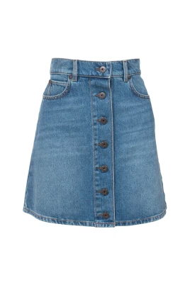 Minikjol med denimdetaljer