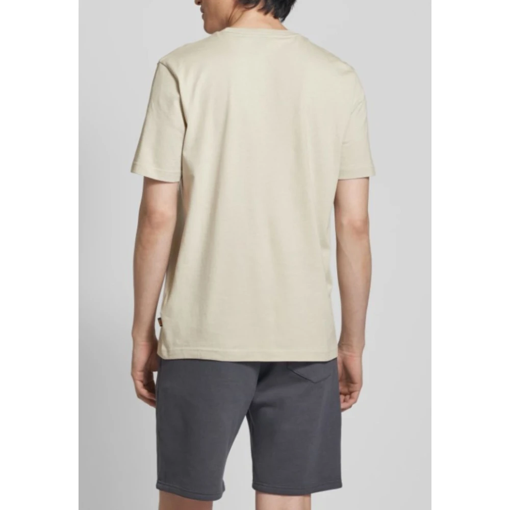 Hugo Boss Heren Te_Building T-shirt Beige Heren