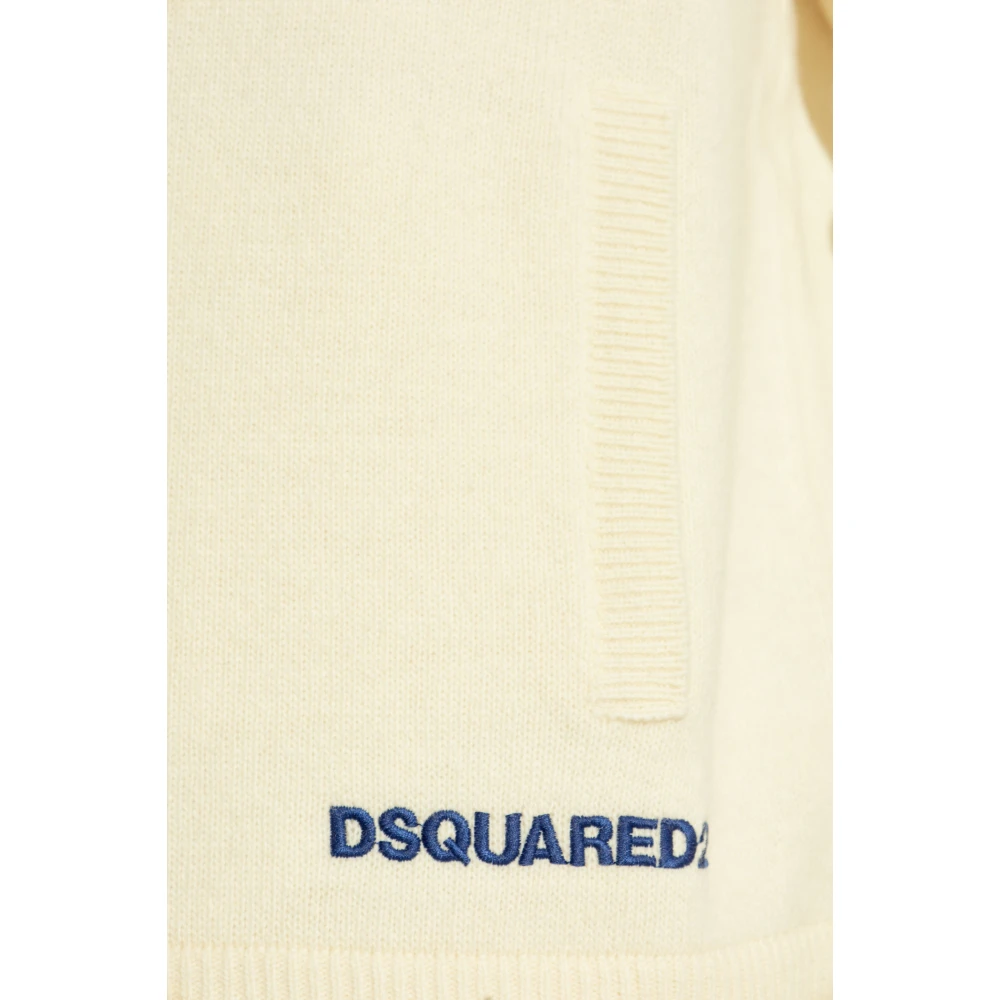 Dsquared2 Wollen Vest Beige Heren