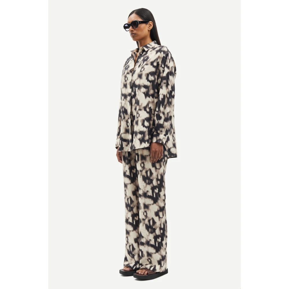 Samsøe Wijde Pijpen Broek Multicolor Dames