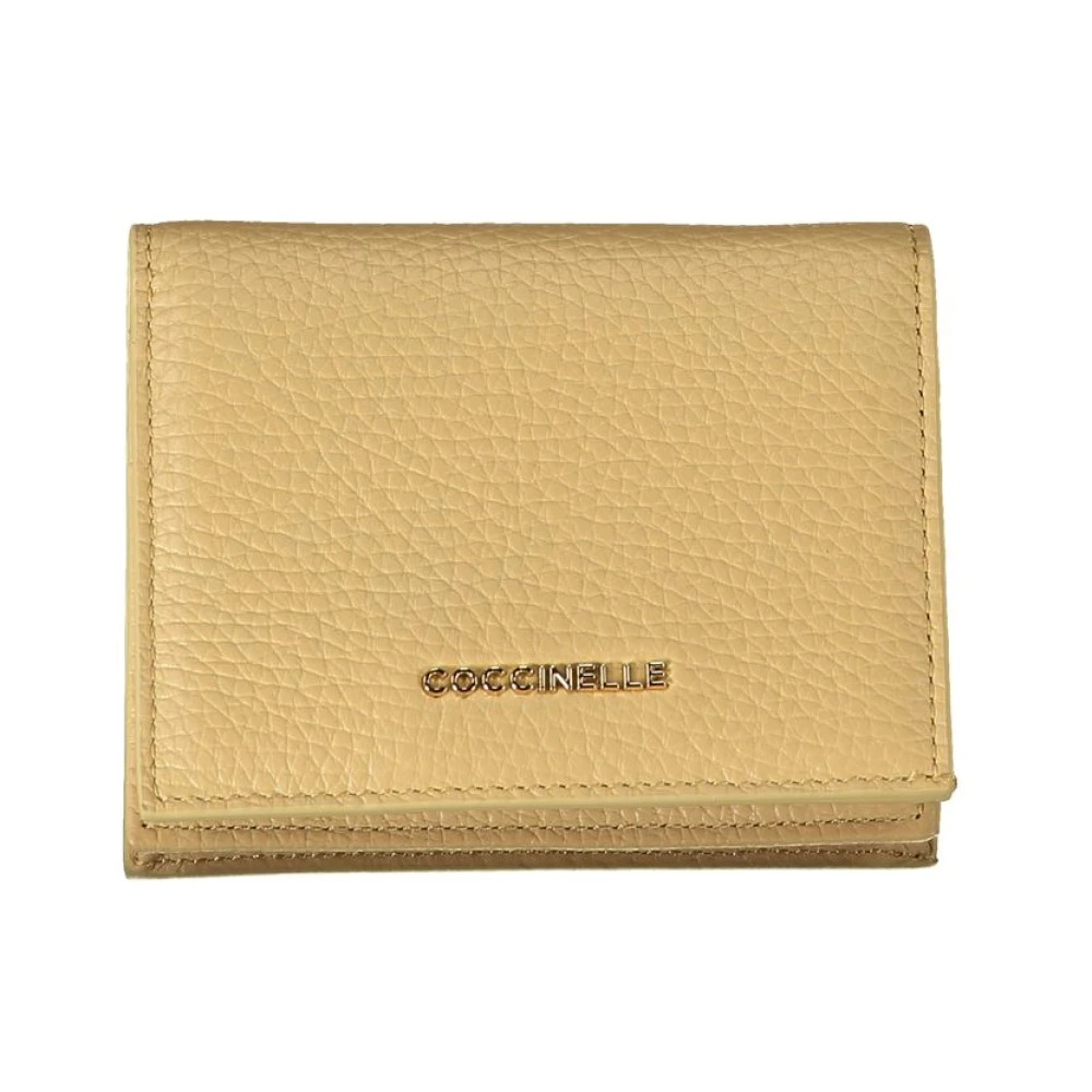 Coccinelle Beige Leren Portemonnee met Diverse Functies Beige Dames