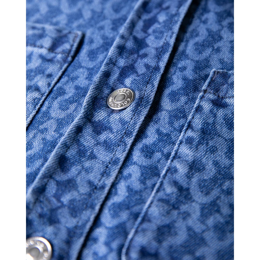Colourful Rebel Olle Logo Denim Blouse Blue Dames