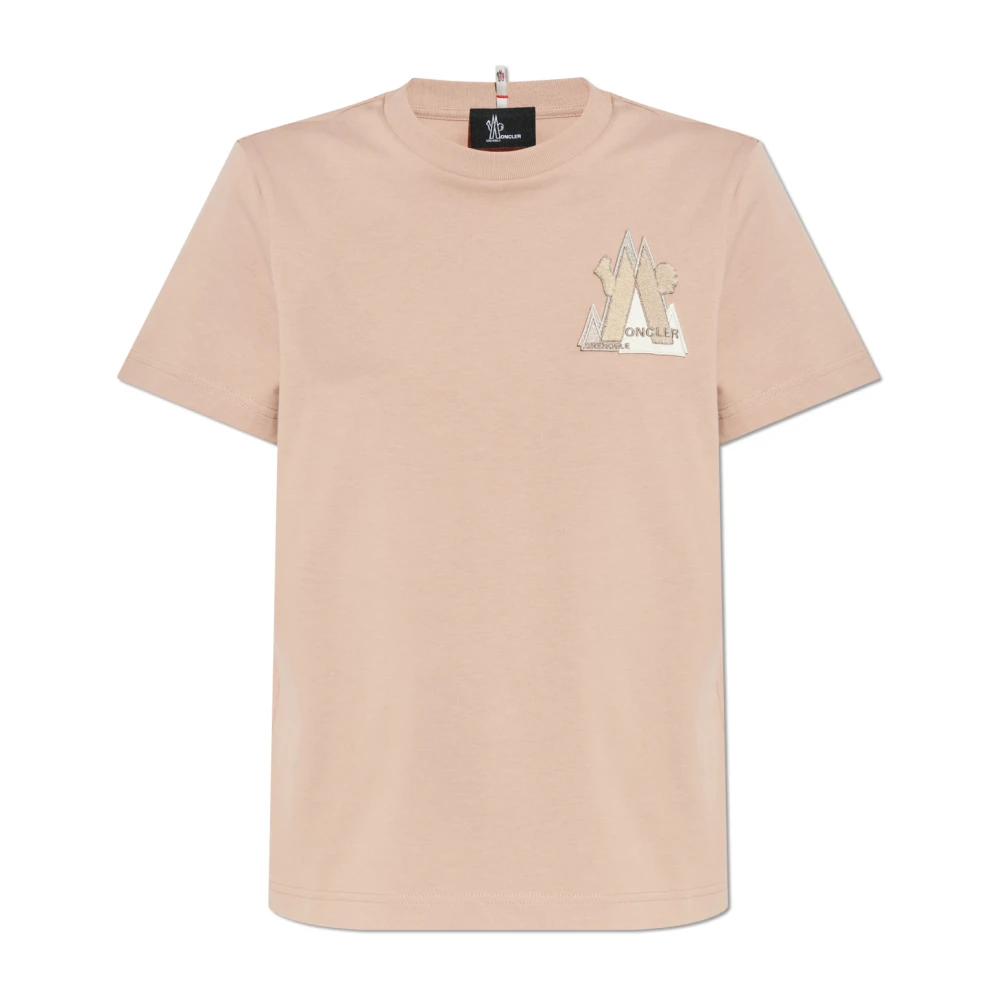 Moncler - Tops > T-Shirts - Pink - Moncler - Modalova