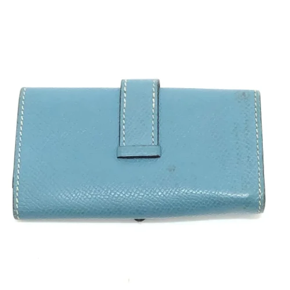 Hermès Vintage Pre-owned Leather key-holders Blue Dames