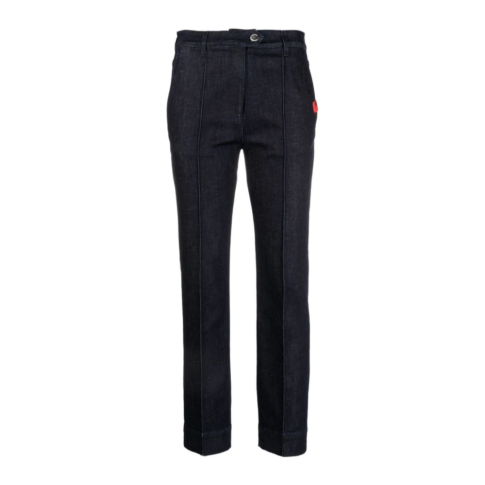 Love Moschino Blauwe Straight Jeans Casual Stijl Blue Dames