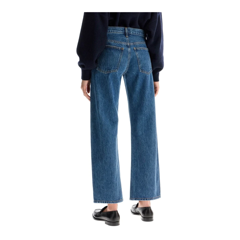 Khaite Geknipte Denim Jeans Blue Dames