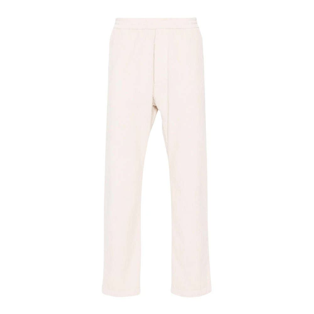 Barena Venezia Ribfluwelen Regular Broek met Elastische Taille Beige Heren