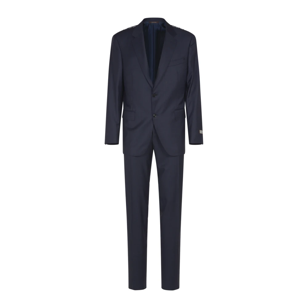 Canali Blauwe Jurk met Voering Blue Heren