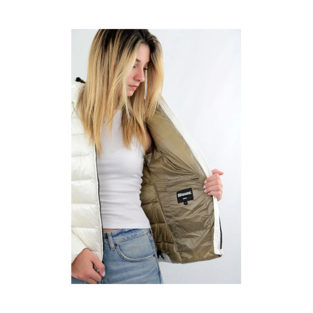 Blauer Lichtgewicht Donsjas Groot White Dames