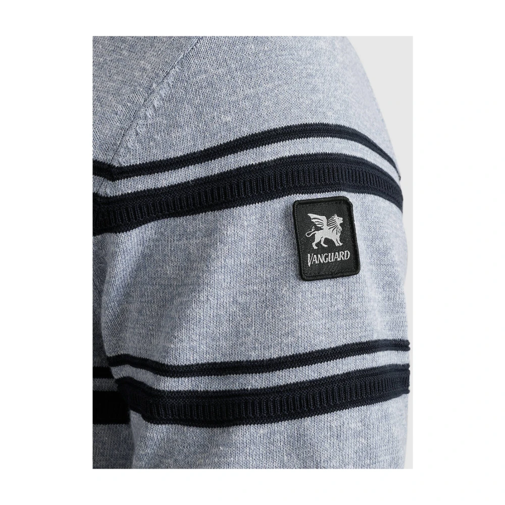 Vanguard Korte Mouw R-hals Katoen Linnen T-shirt Blue Heren