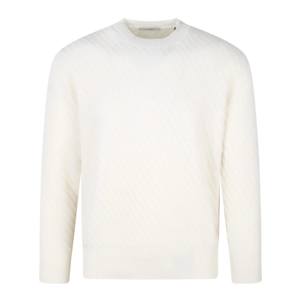 Paolo Pecora Wollen Crew-Neck Sweater Fw24 Beige Heren