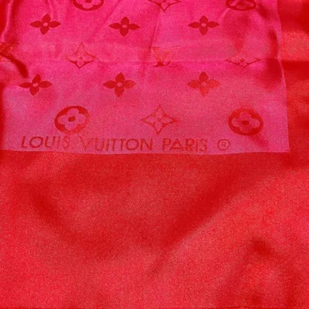 Louis Vuitton Vintage Pre-owned Silk scarves Pink Dames